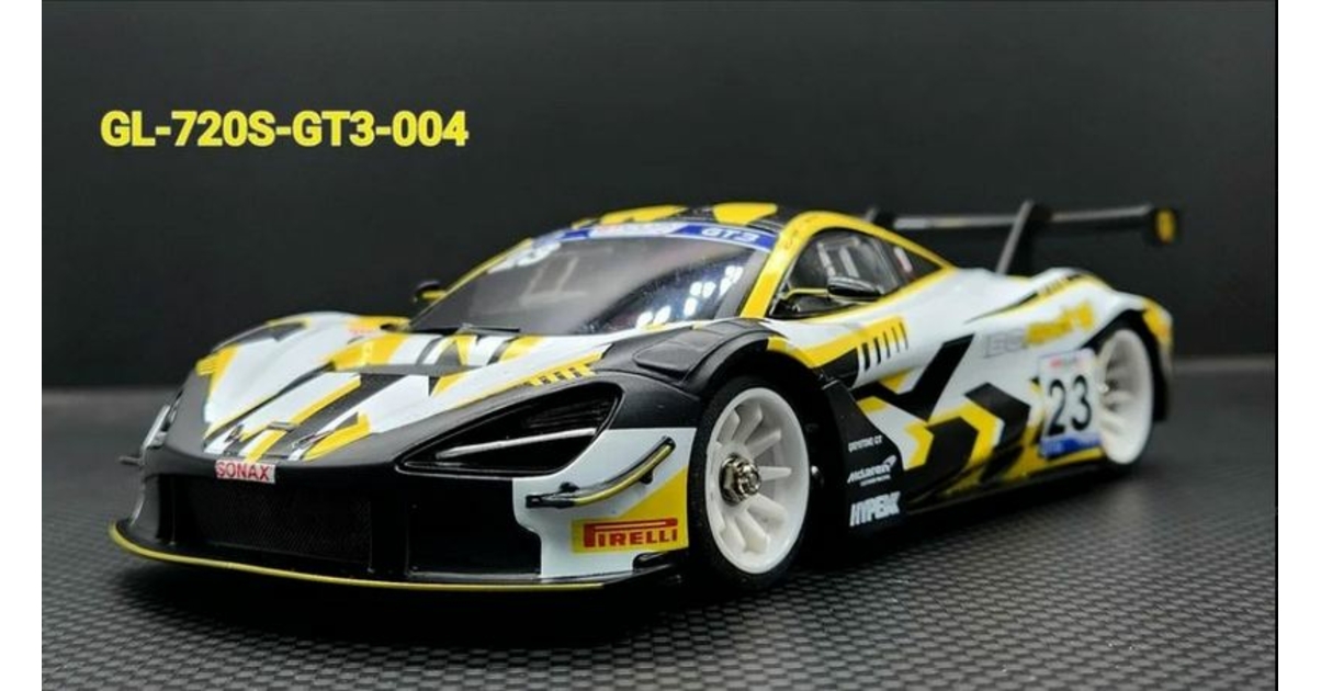 GL RACING MM.102 GL 720S GT3 body004 n°23 Jaune et Blanche LIMITED